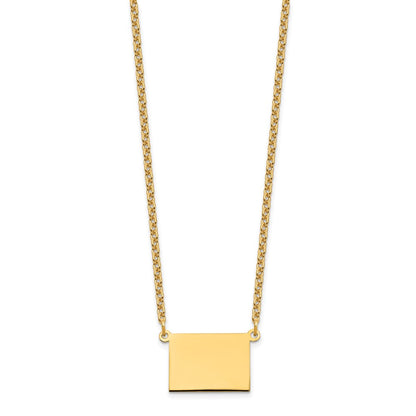 Sterling Silver/Gold-plated Wyoming State Necklace