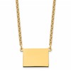 Sterling Silver/Gold-plated Wyoming State Necklace