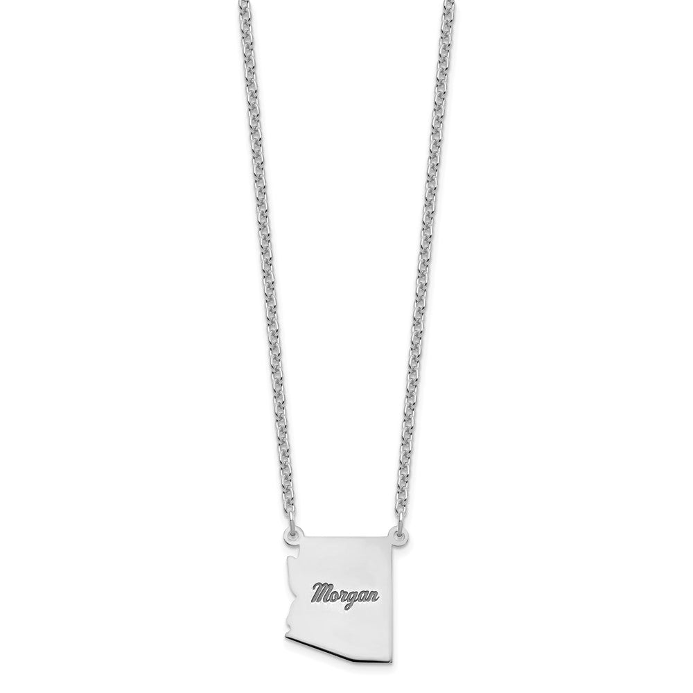 Sterling Silver/Rhodium-plated Arizona State Necklace
