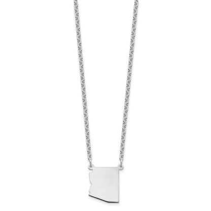 Sterling Silver/Rhodium-plated Arizona State Necklace