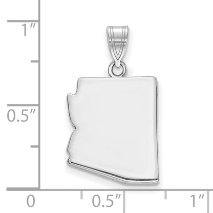 Sterling Silver/Rhodium-plated Arizona State Pendant