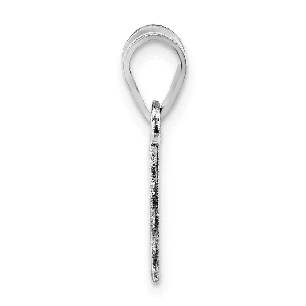 Sterling Silver/Rhodium-plated Oklahoma State Pendant