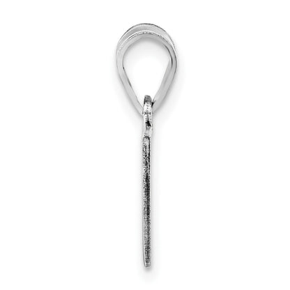 Sterling Silver/Rhodium-plated Oklahoma State Pendant