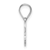 Sterling Silver/Rhodium-plated Pennsylvania State Pendant