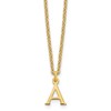 Sterling Silver Gold-plated Cutout Letter A Initial Necklace