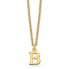 Sterling Silver Gold-plated Cutout Letter B Initial Necklace