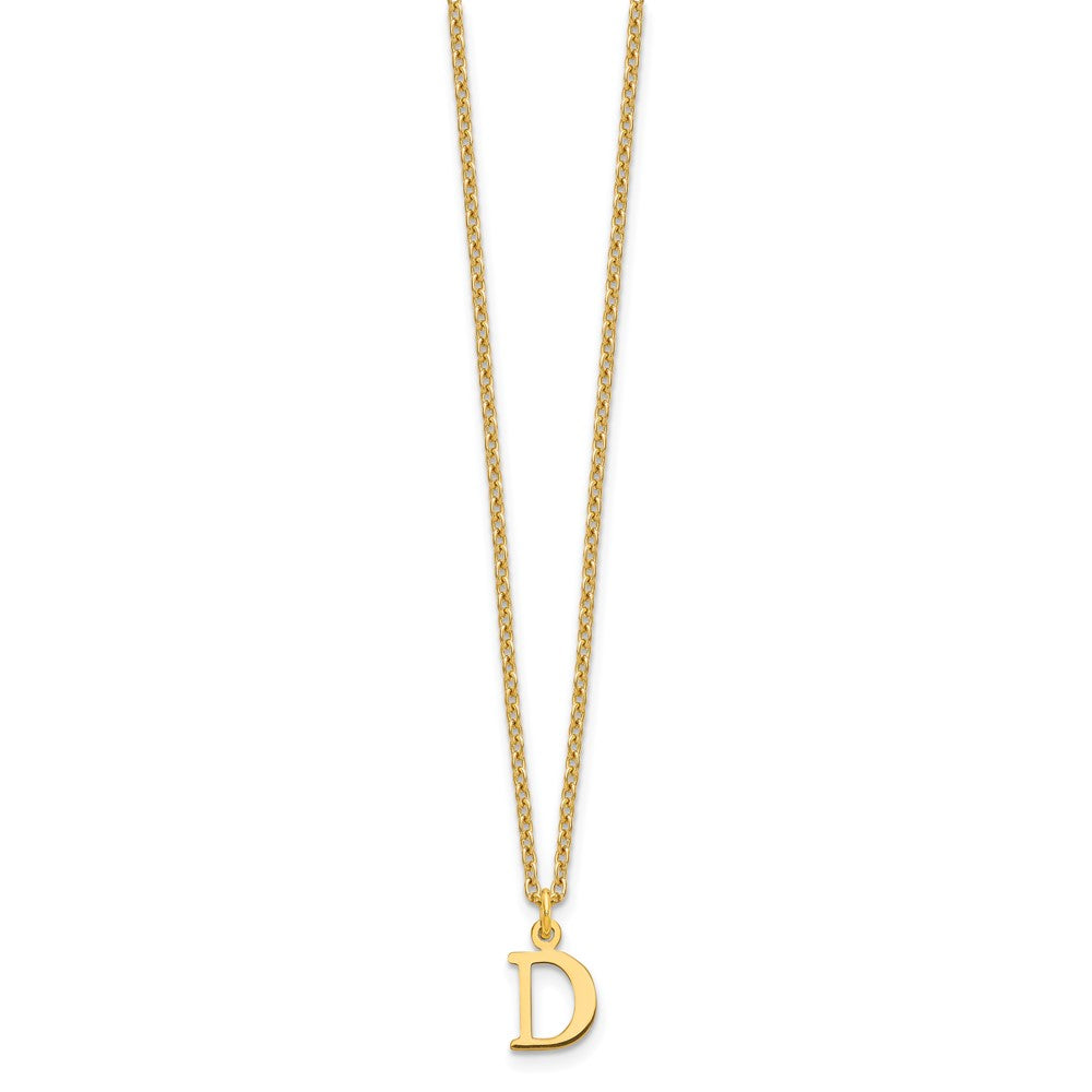 Sterling Silver Gold-plated Cutout Letter M Initial Necklace