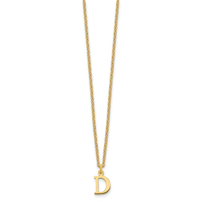 Sterling Silver Gold-plated Cutout Letter M Initial Necklace