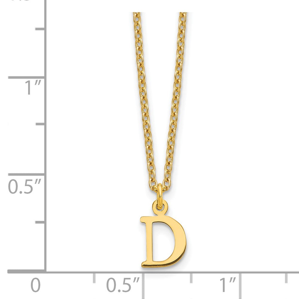 Sterling Silver Gold-plated Cutout Letter M Initial Necklace
