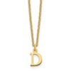 Sterling Silver Gold-plated Cutout Letter M Initial Necklace