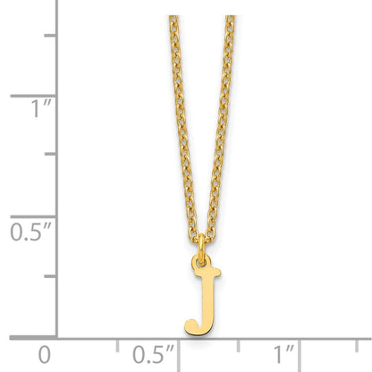 Sterling Silver Gold-plated Cutout Letter J Initial Necklace