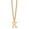 Sterling Silver Gold-plated Cutout Letter K Initial Necklace