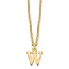 Sterling Silver Gold-plated Cutout Letter W Initial Necklace