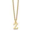 Sterling Silver Gold-plated Cutout Letter Z Initial Necklace