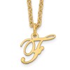 Sterling Silver Gold-plated Letter F Initial Necklace