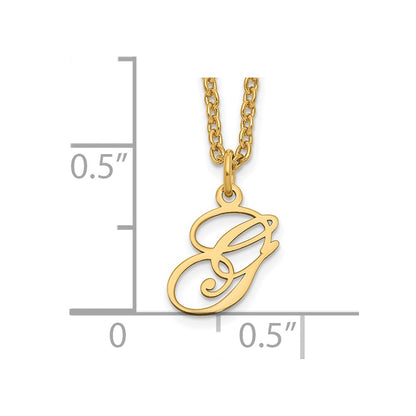 Sterling Silver Gold-plated Letter G Initial Necklace