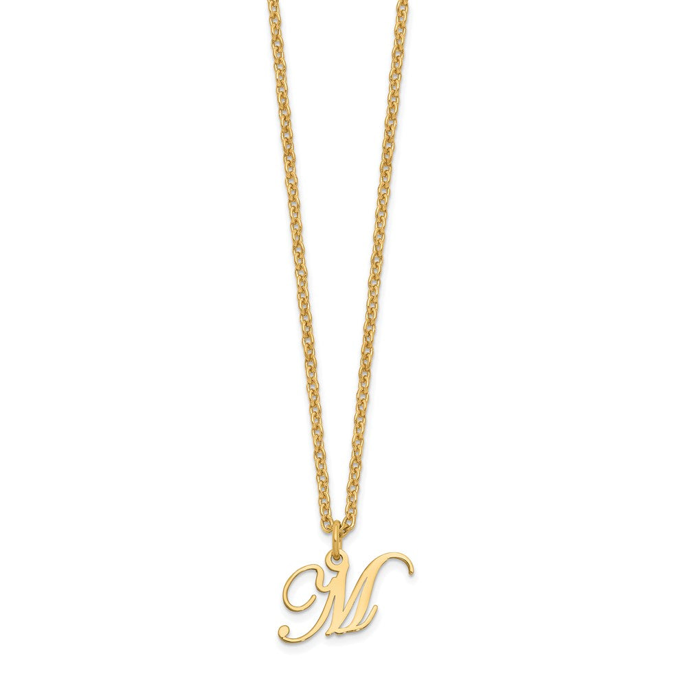 Sterling Silver Gold-plated Letter L Initial Necklace