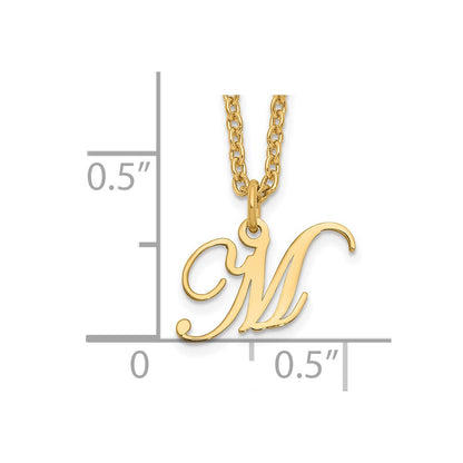 Sterling Silver Gold-plated Letter L Initial Necklace