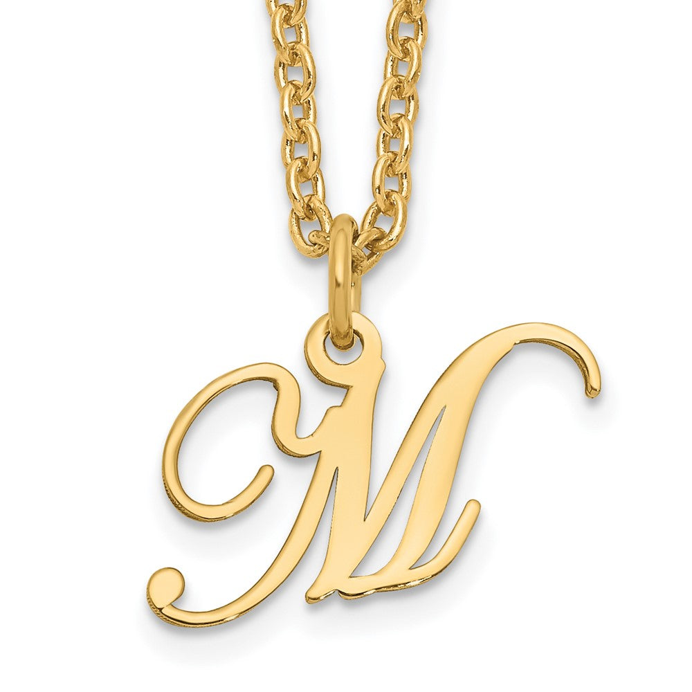 Sterling Silver Gold-plated Letter L Initial Necklace