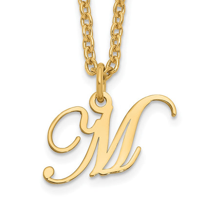 Sterling Silver Gold-plated Letter L Initial Necklace