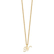 Sterling Silver Gold-plated Letter N Initial Necklace