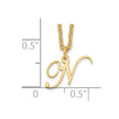 Sterling Silver Gold-plated Letter N Initial Necklace