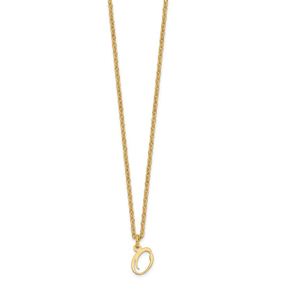Sterling Silver Gold-plated Letter O Initial Necklace