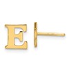 Sterling Silver Gold-plated Letter E Initial Post Earrings