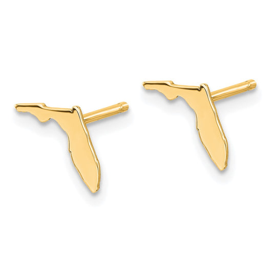 Sterling Silver/Gold-plated Florida State Earrings