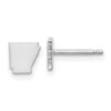 Sterling Silver/Rhodium-plated Arkansas State Earrings