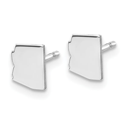 Sterling Silver/Rhodium-plated Arizona State Earrings