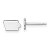 Sterling Silver/Rhodium-plated Iowa State Earrings