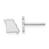 Sterling Silver/Rhodium-plated Missouri State Earrings