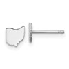 Sterling Silver/Rhodium-plated Ohio State Earrings