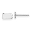 Sterling Silver/Rhodium-plated Pennsylvania State Earrings
