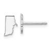 Sterling Silver/Rhodium-plated Rhode Island State Earrings