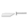 Sterling Silver/Rhodium-plated Tennessee State Earrings
