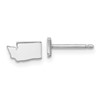 Sterling Silver/Rhodium-plated Washington State Earrings
