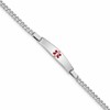 Sterling Silver Rhodium-plated Medical ID Curb Link Bracelet