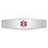 Sterling Silver Rhodium-plated Medical ID Plate