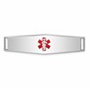 Sterling Silver Rhodium-plated Medical ID Plate