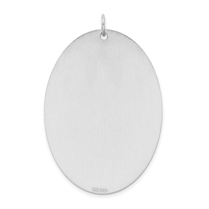Sterling Silver Rhodium-plated Oval Medical Jewelry Pendant
