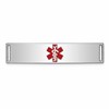 Sterling Silver Rhodium-plated Medical ID Plate