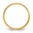 14k 3mm Design Etched Wedding Band Size 8.5