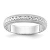 14k White Gold 3.75mm Design Etched Wedding Band Size 8