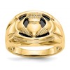 10k .01ct. Diamond and Onyx Mens Claddagh Ring Mounting
