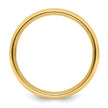14k Yellow Gold 6mm Standard Weight Comfort Fit Brushed Satin with Polished Beveled Edge Wedding Band Size 12