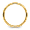 14k Yellow Gold 6mm Standard Weight Comfort Fit Brushed Satin with Polished Beveled Edge Wedding Band Size 12