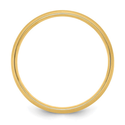 14k Yellow Gold 6mm Standard Weight Comfort Fit Brushed/Polished Center Line Wedding Band Size 10