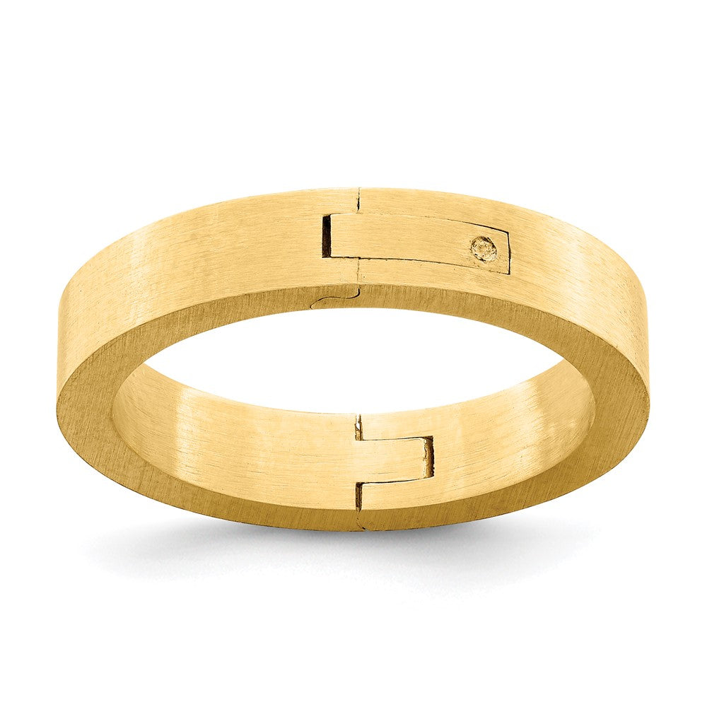 14k Yellow Gold 4mm CLIQ Hinged Shank Size 4.5